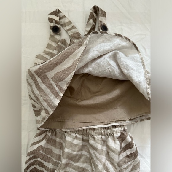 New LINEN TOP & BUBBLE SHORTS SET FOR BABY - Picture 3 of 5